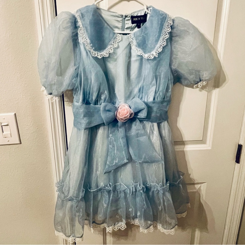 Dolls Kill The Shining Twins Blue Lace Dress by Trickz N Treatz